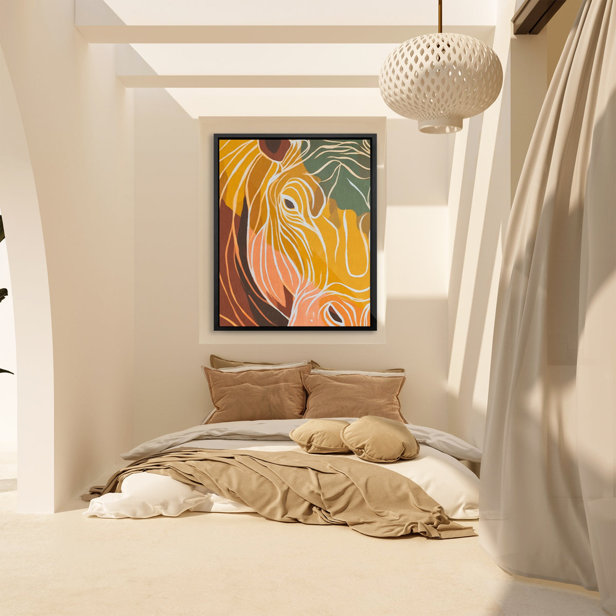 Hippo Ochre Doodle — Hippo Ochre Doodle Bali Bedroom 9