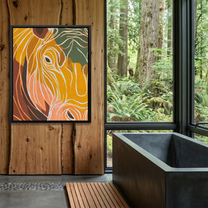 Hippo Ochre Doodle — Hippo Ochre Doodle Outdoor Bathroom Log Port 135