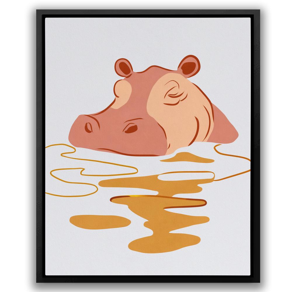 Hippo Sleeping - Luxury Wall Art