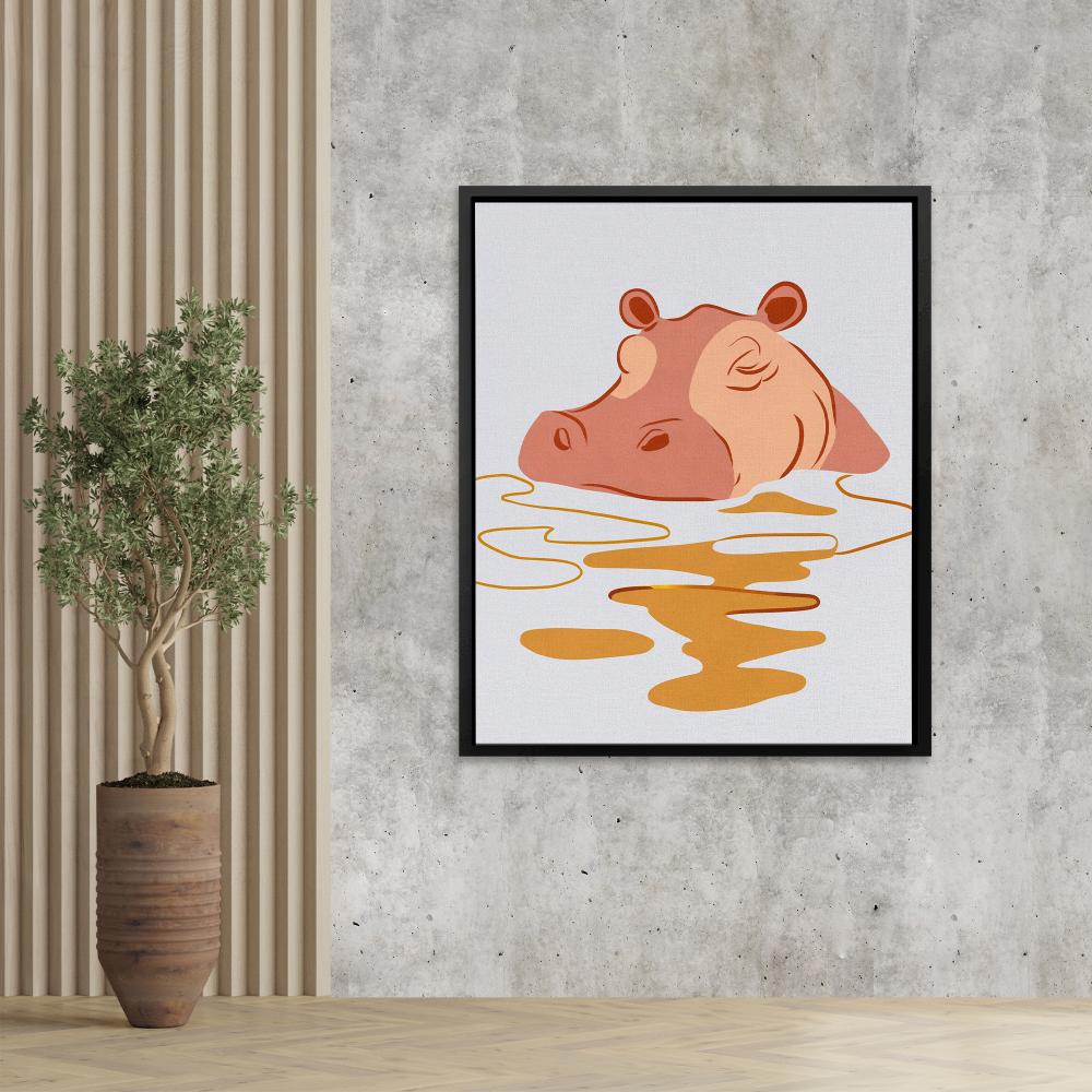 Hippo Sleeping - Luxury Wall Art