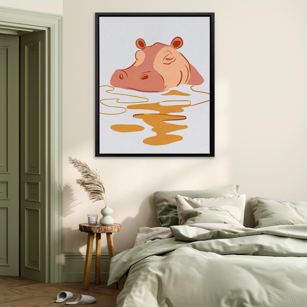 Hippo Sleeping - Luxury Wall Art