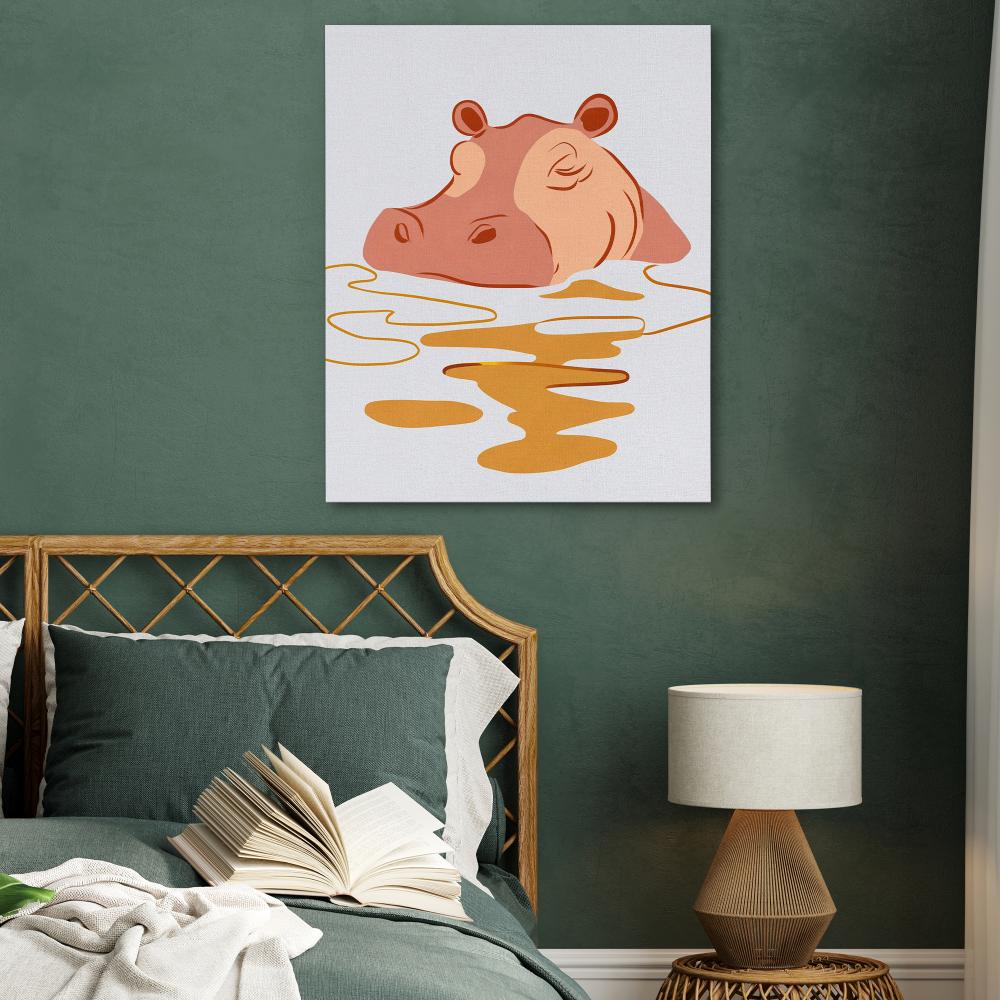 Hippo Sleeping - Luxury Wall Art