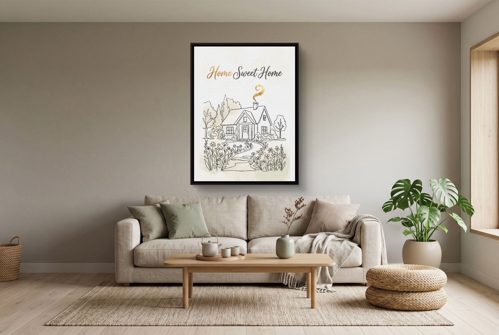 Home Sweet Sanctuary — home sweet sanctuary white studio framed black