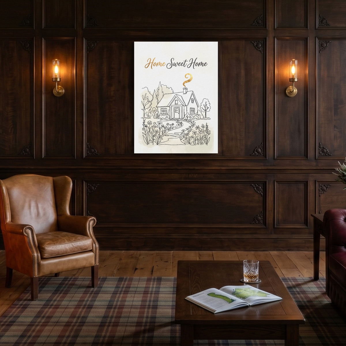 Home Sweet Sanctuary — home sweet sanctuary sq old money room 1port flush print