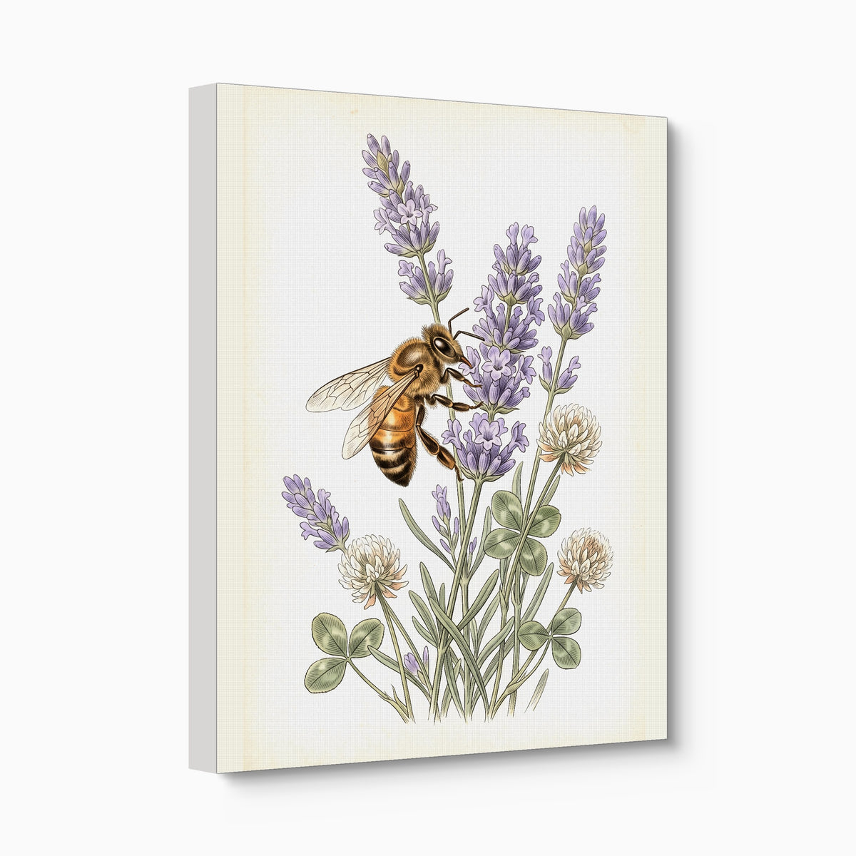 Honeybee Lavender Forage — honeybee lavender forage angled flush print