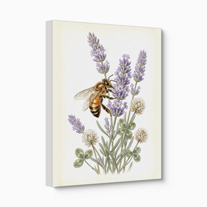 Honeybee Lavender Forage — honeybee lavender forage angled flush print