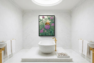 Honeybee Purple Clover — honeybee purple clover luxury bathroom interior 2 1port framed black