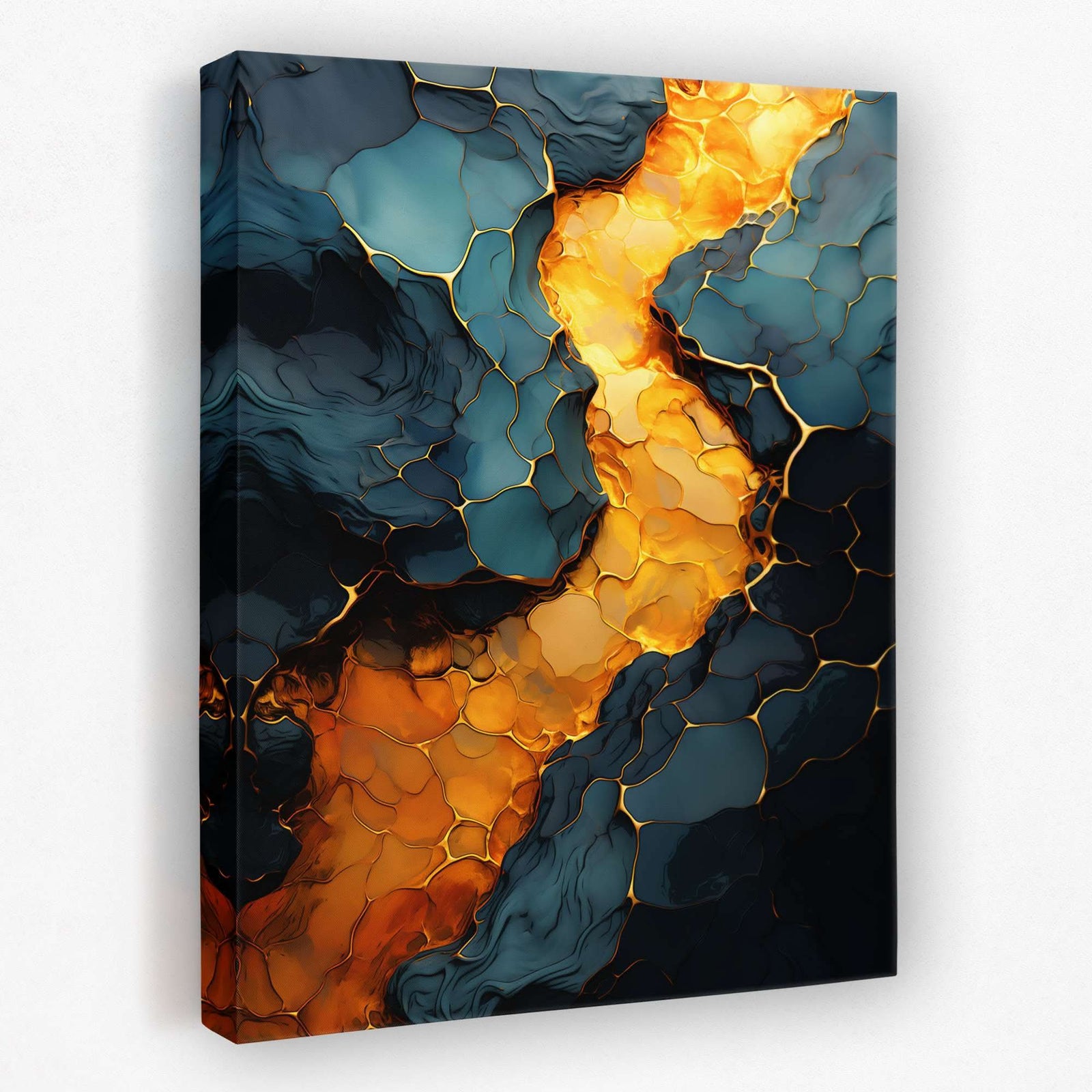 Honeycomb Lava - Honey Canvas Wall Art