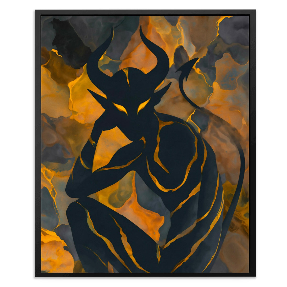 Horned Flame Sovereign - Luxury Wall Art