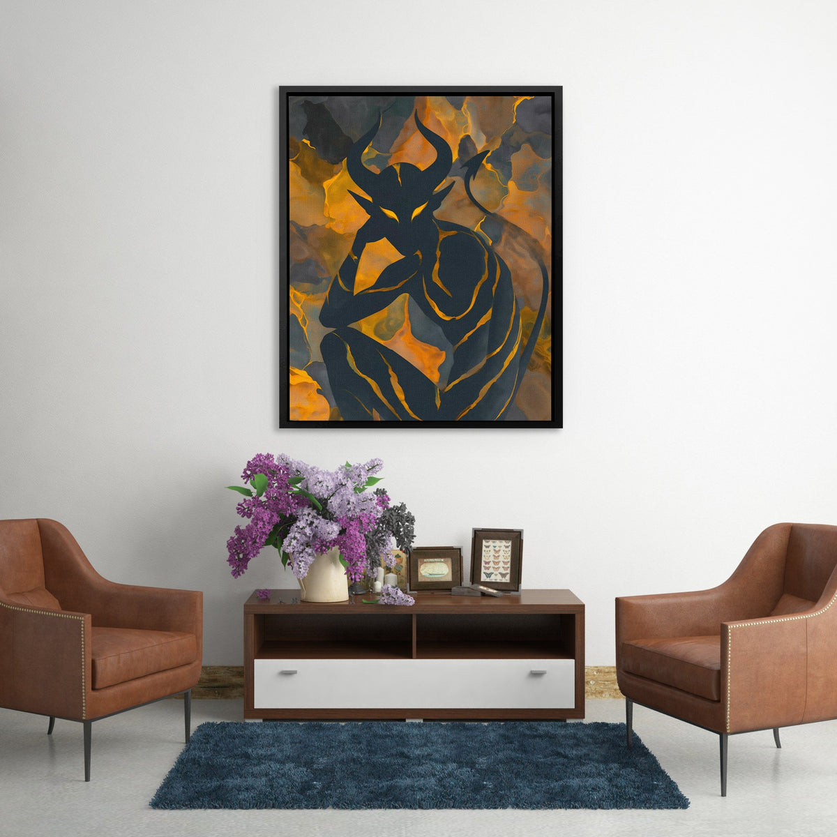 Horned Flame Sovereign - Luxury Wall Art