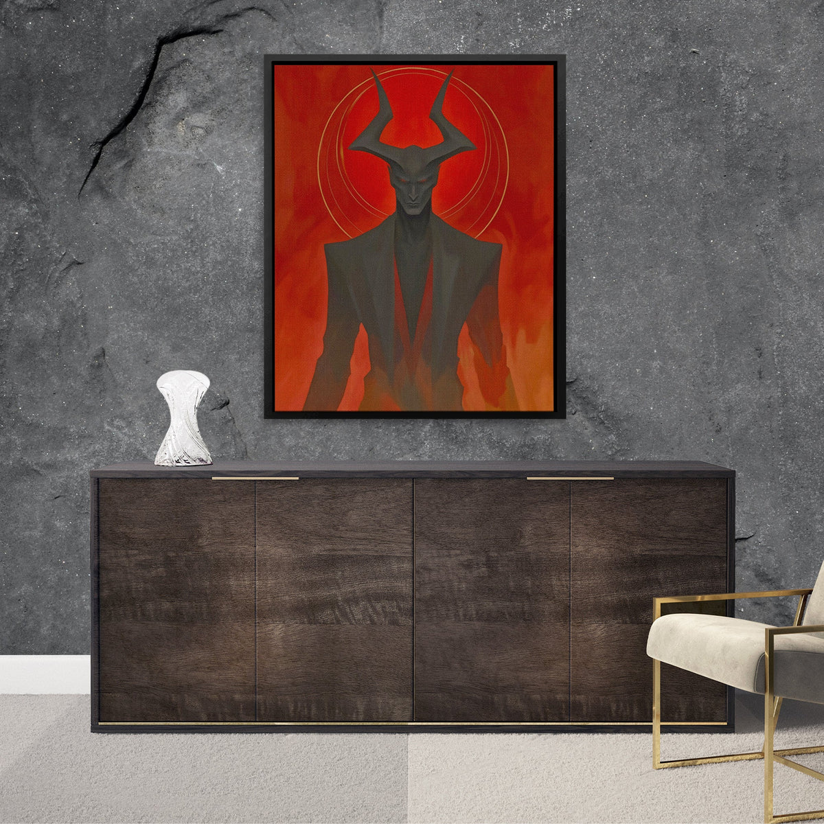 Horned Inferno King - Luxury Wall Art