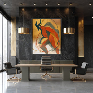 Horned Shadow Dance - Luxury Wall Art