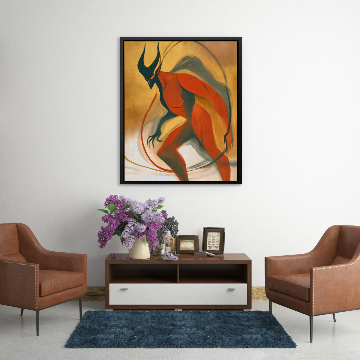 Horned Shadow Dance - Luxury Wall Art
