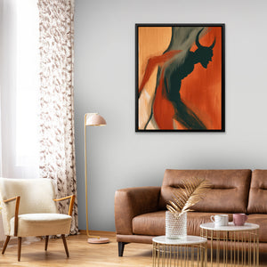 Horned Shadow Rising - Orange Demon Canvas Print