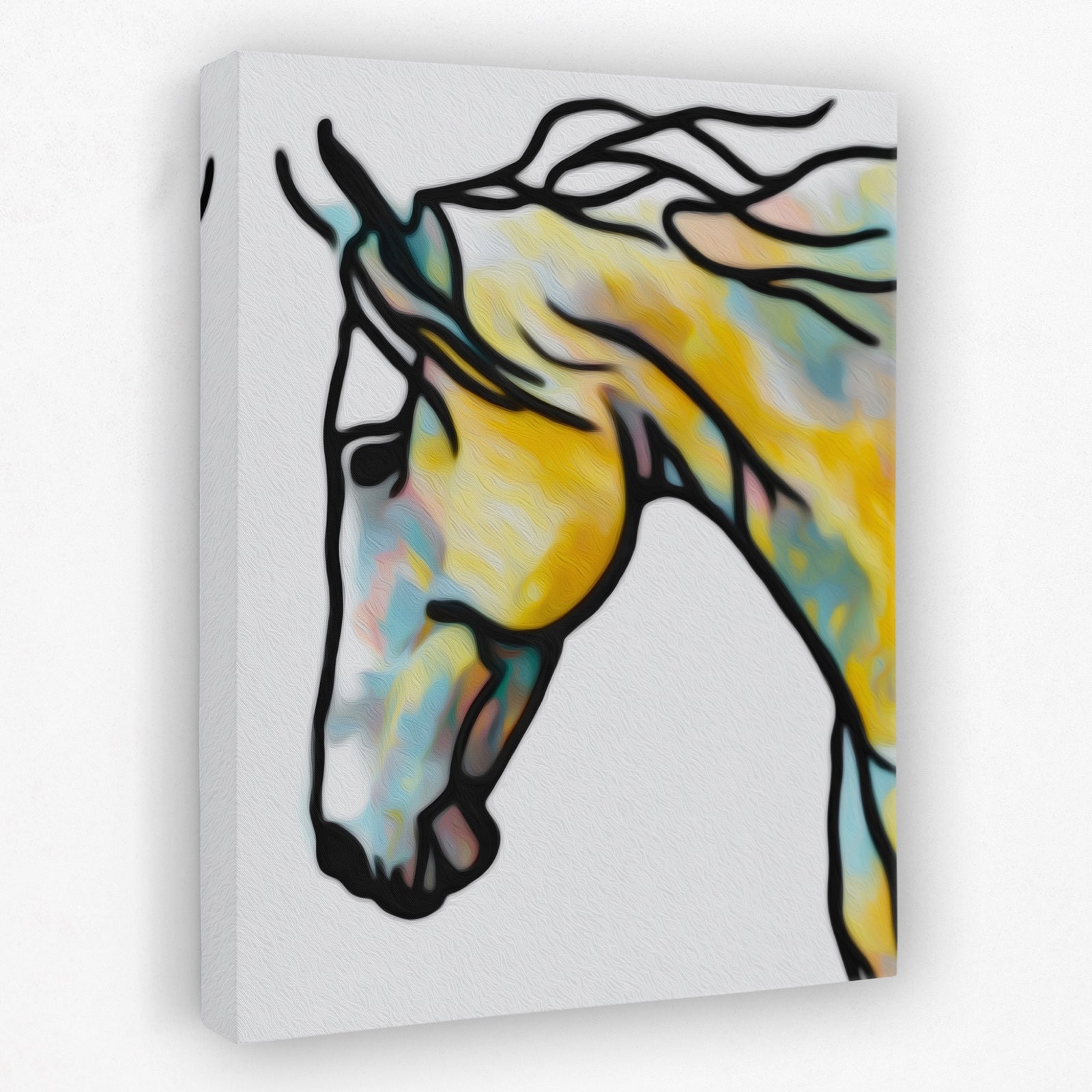 Horse Flowing Minimalist — Horse Flowing Minimalist Portrait   Side View   Mirror 172