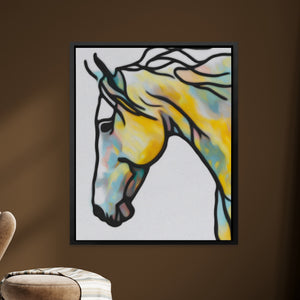 Horse Flowing Minimalist — Horse Flowing Minimalist brown room Zoom 244