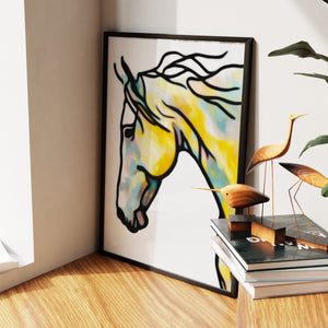 Horse Flowing Minimalist — Horse Flowing Minimalist New   Living Room Wall Apartment Zoom 82
