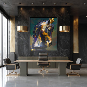 Horse Golden Crown - Luxury Wall Art