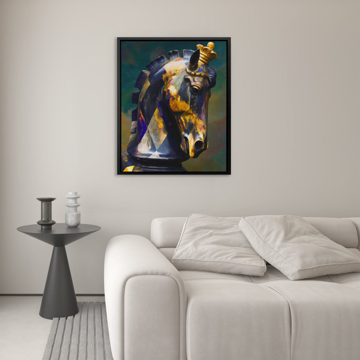 Horse Golden Crown - Luxury Wall Art