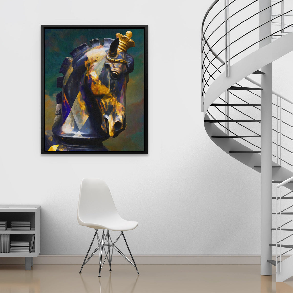 Horse Golden Crown - Luxury Wall Art