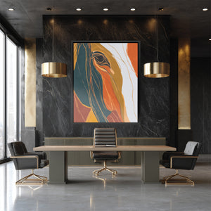 Horse Golden Dawn - Luxury Wall Art
