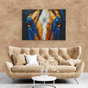 Horse Hues - Country and Farm Wall Art in Black Frame