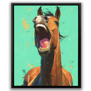 Horse Yawning - Luxury Wall Art