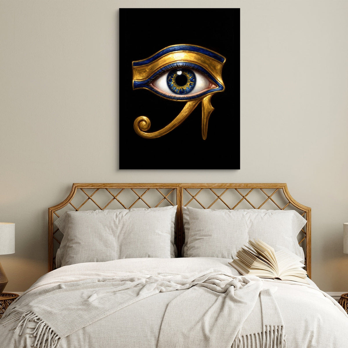 Horus' Azure Gaze - Luxury Wall Art