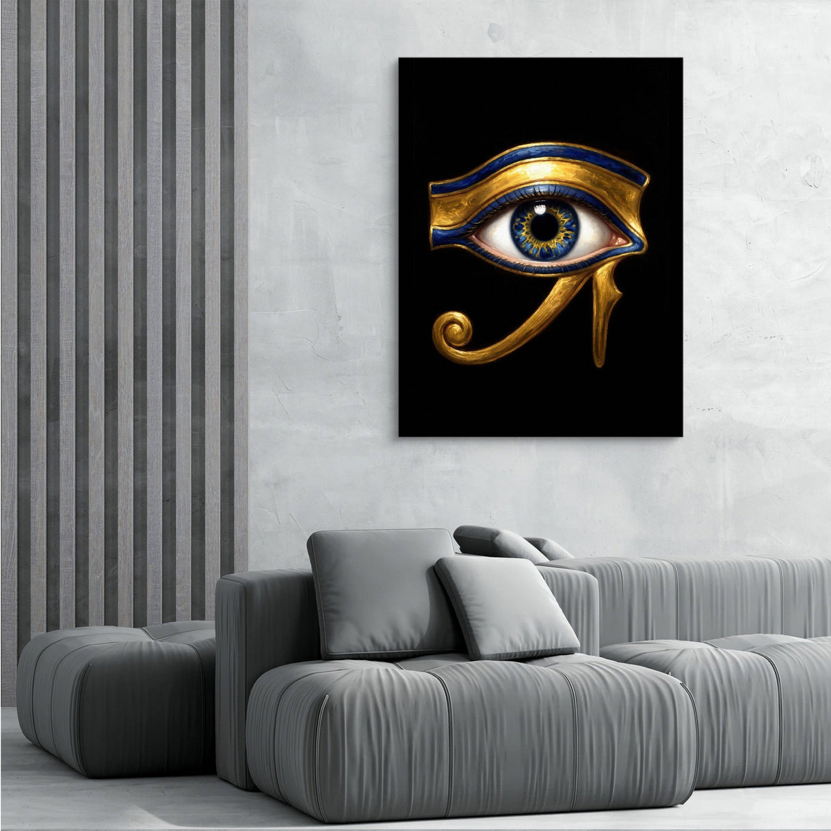 Horus' Azure Gaze - Luxury Wall Art