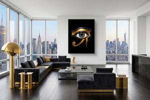 Horus' Azure Gaze — horus' azure gaze modern living room interior 4 1port framed black