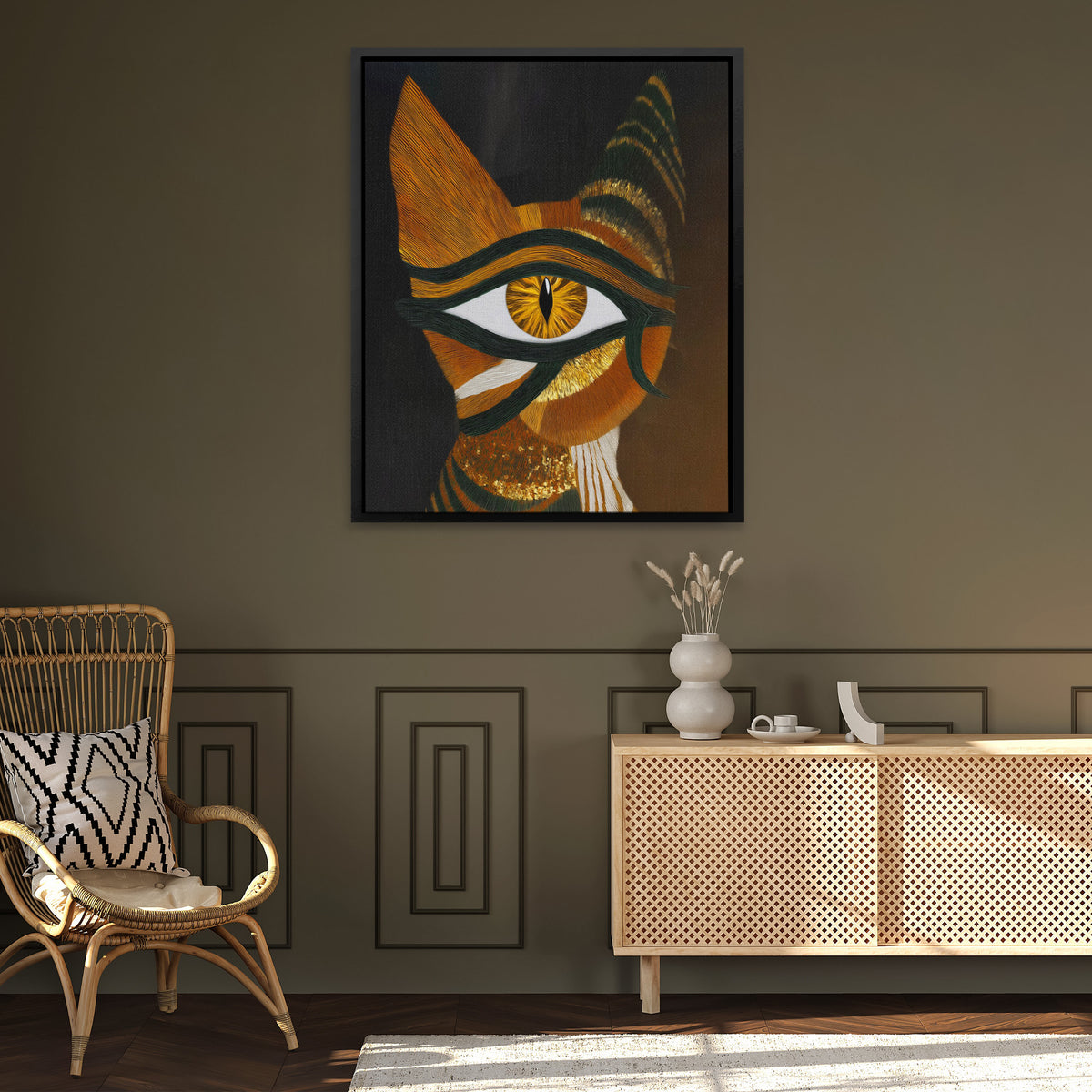 Horus Bronze Awakening - Gold Wall Art