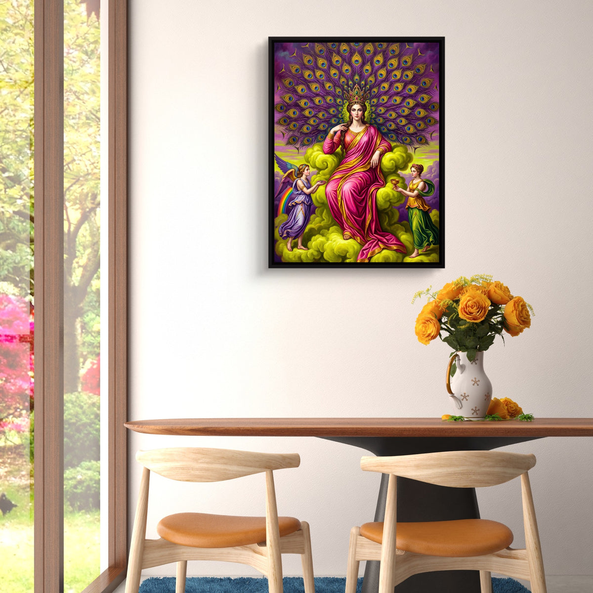 Horus' Eye of Protection — horus' eye of protection sq floral dining room 1port framed black