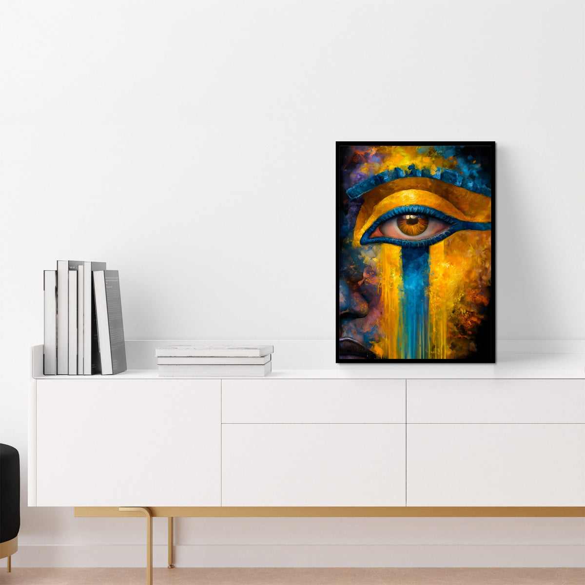 Horus Weeping Gold - Luxury Wall Art