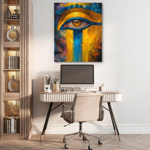Horus Weeping Gold - Luxury Wall Art