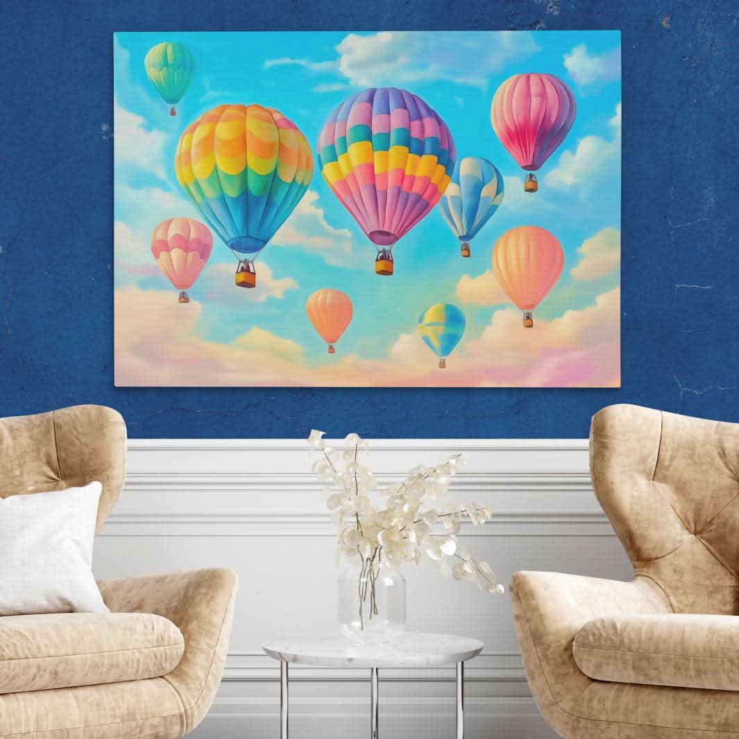 Hot Air Heaven - Nature Wall Art in Black Frame