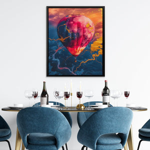 Hot Pink Air Balloon - Luxury Wall Art