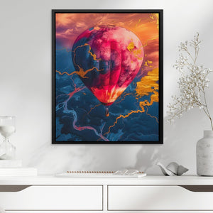 Hot Pink Air Balloon - Luxury Wall Art