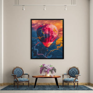 Hot Pink Air Balloon - Luxury Wall Art