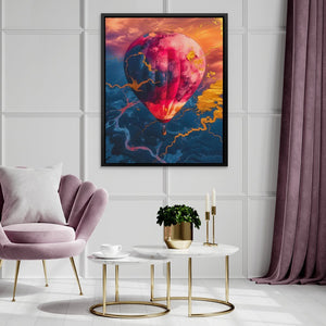 Hot Pink Air Balloon - Luxury Wall Art