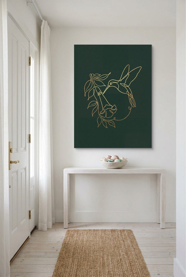 Hummingbird Bloom Line in a room