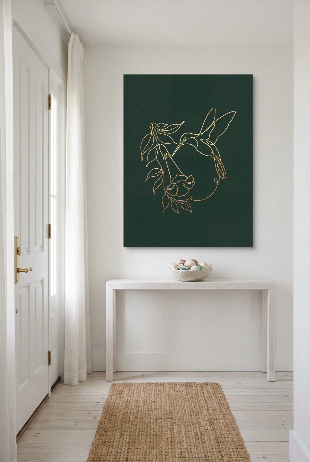 Hummingbird Bloom Line - Luxury Wall Art