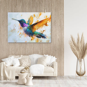 Hummingbird Fluttering - Luxury Wall Art