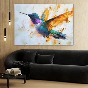 Hummingbird Fluttering - Luxury Wall Art