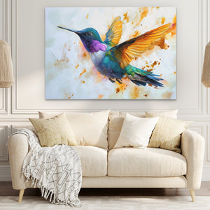 Hummingbird Fluttering - Luxury Wall Art