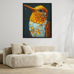 Hummingbird Gold - Luxury Wall Art