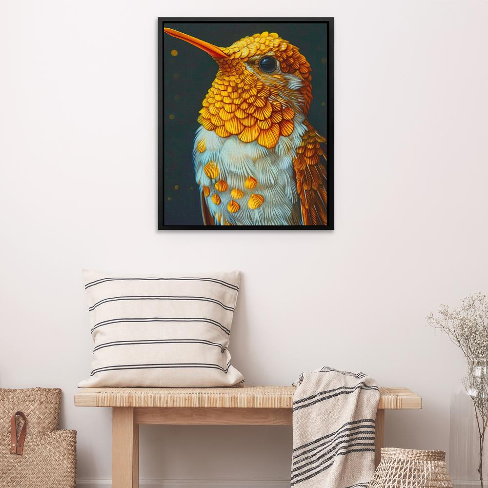 Hummingbird Gold - Luxury Wall Art