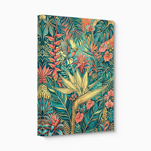 Hummingbird Golden Tropics — hummingbird golden tropics angled flush print