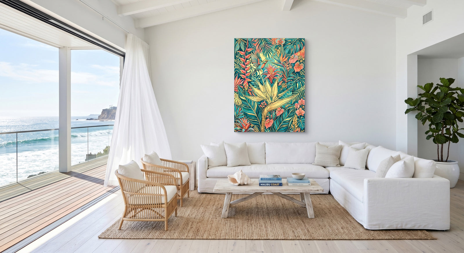 Hummingbird Golden Tropics — hummingbird golden tropics white studio framed black