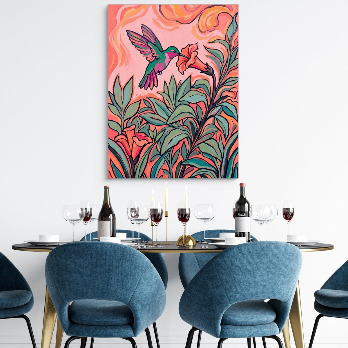 Hummingbird Nectar Sip - Luxury Wall Art