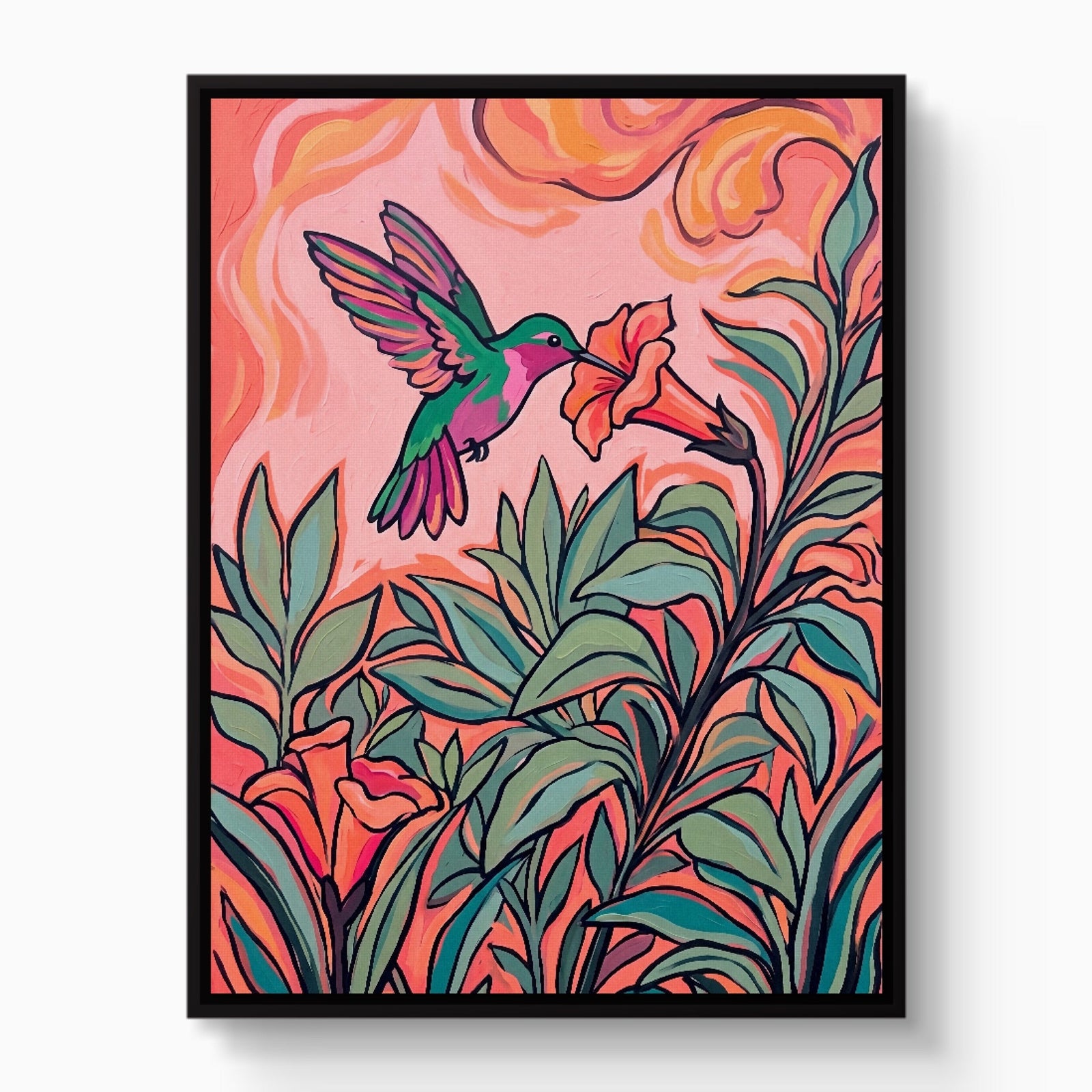 Hummingbird Nectar Sip - Luxury Wall Art